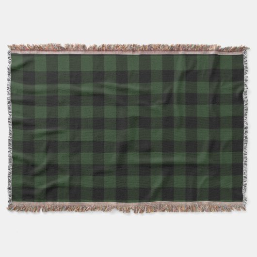 Couverture Buffalo check Celtic Green and Black Squares Plaid (Devant)