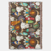 Couverture Buffalo Skull Native American Emblem (devant Vertical)