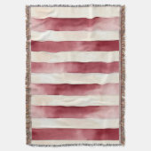 Couverture Burgundy Crème rayures (devant Vertical)