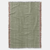 Couverture Cabincore Gingham Vert de Noël Chancelant (devant Vertical)