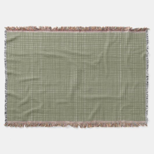 Couverture Cabincore Wobbly Gingham Christmas Green (Devant)