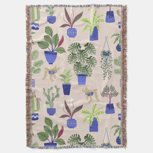 Couverture Cactus Motif Succulent (devant Vertical)