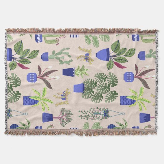 Couverture Cactus Motif Succulent (Devant)