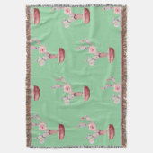 Couverture Cactus Prickly Pear Aquarelle Vert (devant Vertical)