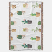 Couverture Cactus Succulents de Dessert Vert dans les pots (devant Vertical)