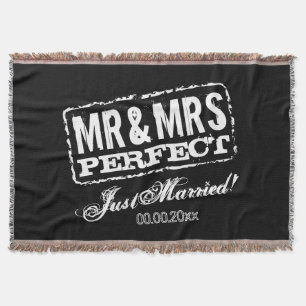 Couverture Cadeau couvrant de M. et de Mme Just Married pour