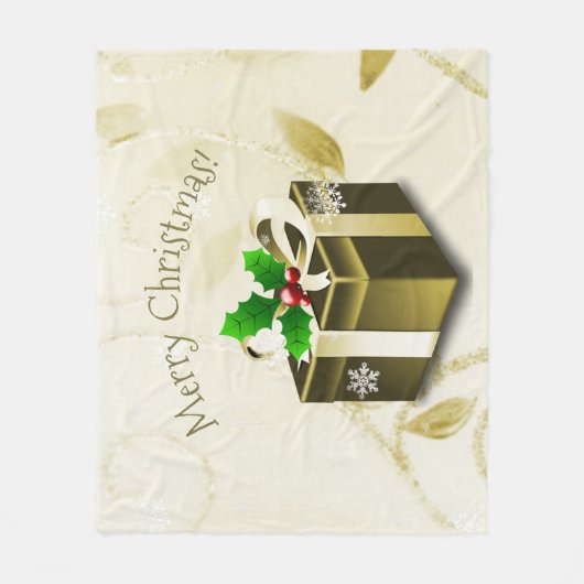 Couverture cadeau de Noël Or (Devant)