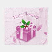Couverture cadeau de Noël rose (Devant (Horizontal))