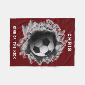 Couverture cadeau de soccer personnalisée (Devant (Horizontal))