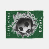 Couverture cadeau de soccer personnalisée (Devant (Horizontal))