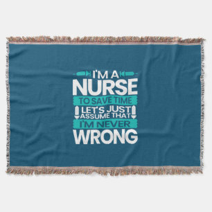 Couverture Cadeau infirmière Je Suis Infirmière Pour Gagner
