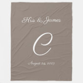 couverture cadeau mariage monogrammed (Devant)