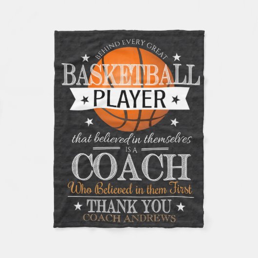 Couverture cadeau Merci de l'entraîneur de basket- (Devant)