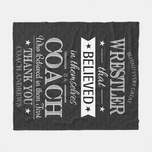 Couverture cadeau Merci entraîneur de lutte (Devant (Horizontal))