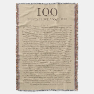 Couverture Cadeau personnalisable 100 choses que j'aime de to