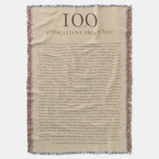 Couverture Cadeau personnalisable 100 choses que j'aime de to (devant Vertical)