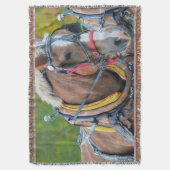 Couverture Cadeau photo Clydesdale Draft Horse Equine (devant Vertical)