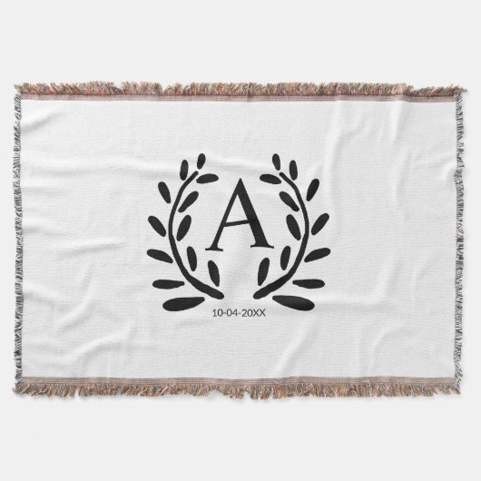 COUVERTURE CADEAUX DE GARÇON D'HONNEUR MONOGRAMMÉES ANNÉE DAT (Devant)