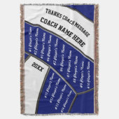 Couverture Cadeaux d'entraîneur de volleyball votre TEXTE, (devant Vertical)