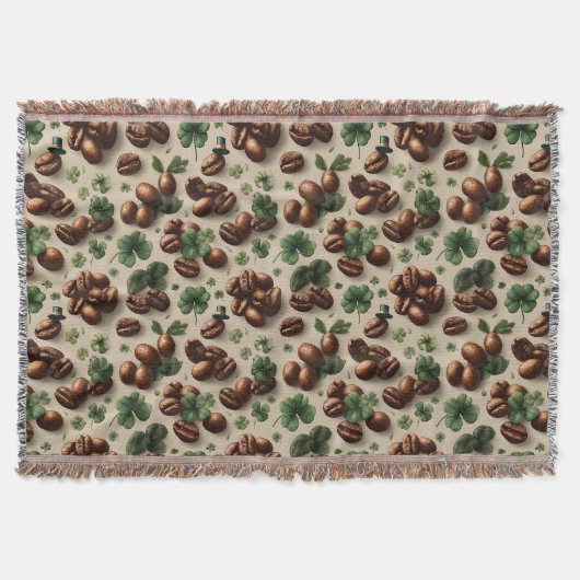 Couverture Café de la Saint-Patrick et motif de trèfle (Devant)