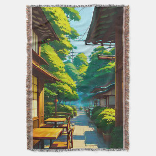 Couverture Café extérieur du jardin japonais