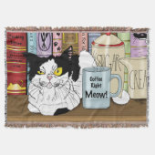 Couverture Café Tuxedo Chat amusant (Devant)