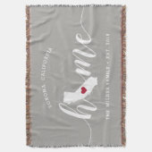 Couverture Californie Maison État Personnalisé (devant Vertical)