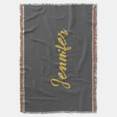 Couverture Calligraphie minimaliste moderne Nom Gris Or (devant Vertical)