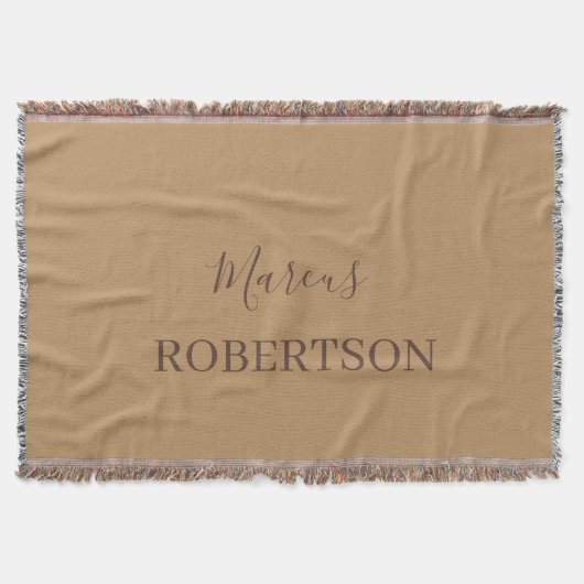 Couverture Calligraphie monogramme marron minimaliste profess (Devant)