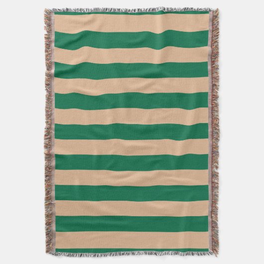Couverture Camel Beige & Classic Green Bande (devant Vertical)