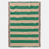 Couverture Camel Beige & Classic Green Stripe (devant Vertical)