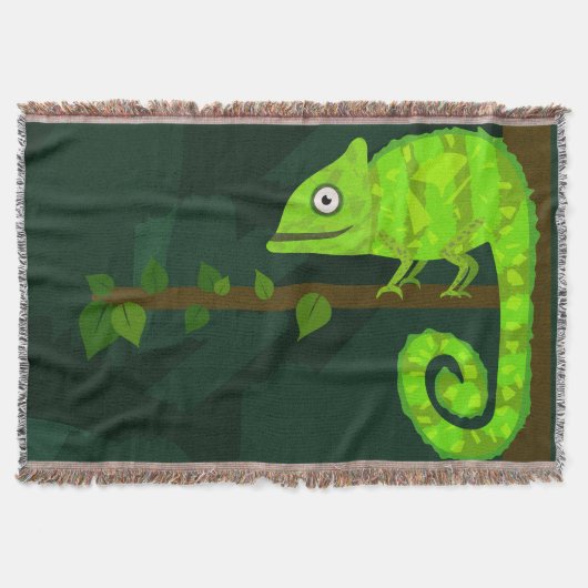 Couverture Caméléon mignon vert (Devant)