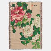 Couverture Camélias japonais vintages. Rose-foncé sur le (devant Vertical)