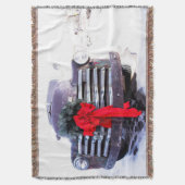 Couverture Camion antique avec couronne de Noël festive (devant Vertical)