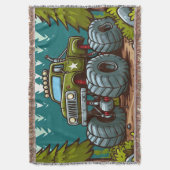 Couverture Camion Monster Vert dans la forêt (devant Vertical)