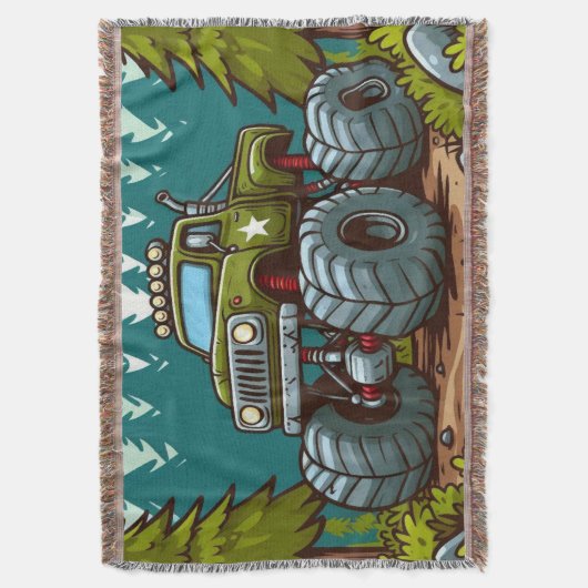 Couverture Camion Monster Vert dans la forêt (devant Vertical)