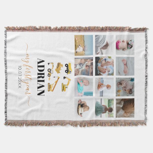 Couverture Camions de construction Baby First Year Photo Coll (Devant)