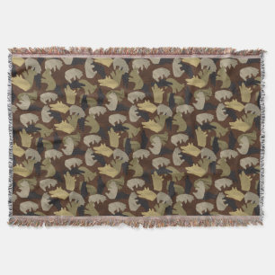 Couverture Camouflage animal Silhouette Brown