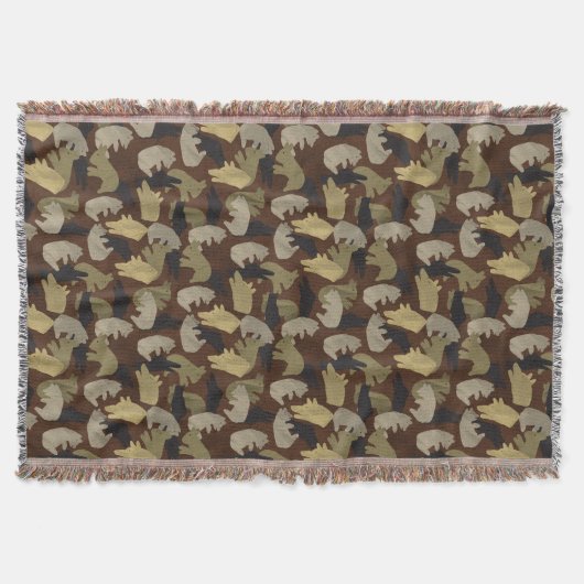 Couverture Camouflage animal Silhouette Brown (Devant)