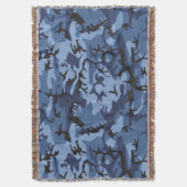 Couverture Camouflage bleu marine, Militaire, Armée (devant Vertical)