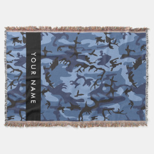 Couverture Camouflage bleu marine Votre nom Personnalisez