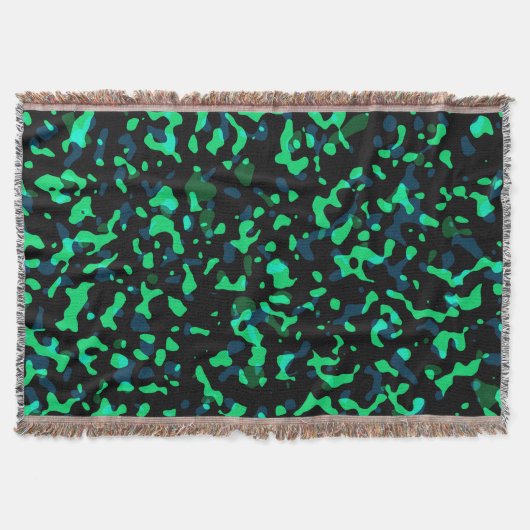 Couverture Camouflage noir Cool vert tendance (Devant)