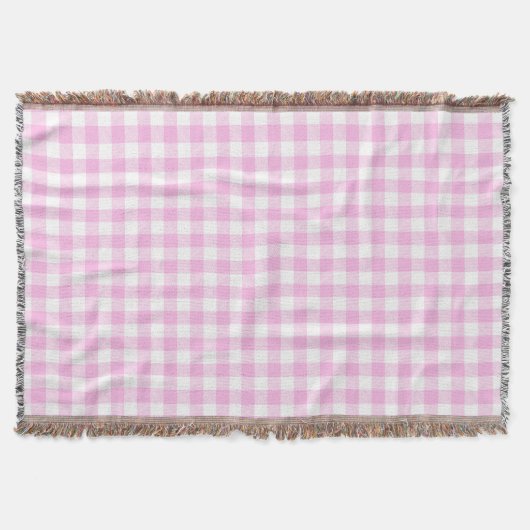 Couverture Campagne Cottage Plaid Rose (Devant)