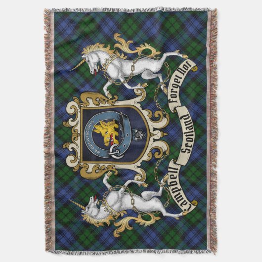 Couverture Campbell Clan Badge & Tartan (devant Vertical)