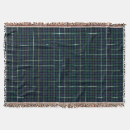 Couverture Campbell Clan Navy Blue and Green Tartan (Devant)