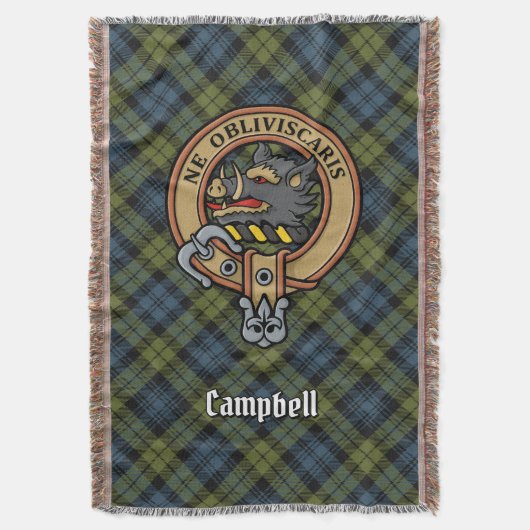 Couverture Campbell Crest over Tartan (devant Vertical)