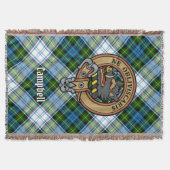 Couverture Campbell Crest sur tartan de robe (Devant)