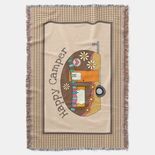 Couverture Camper Retro Daisy Happy (devant Vertical)