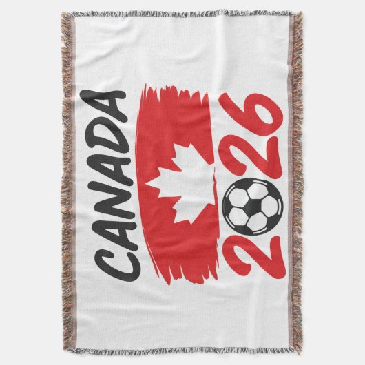 Couverture Canada 2026 Soccer Fan Design with Maple Leaf (devant Vertical)