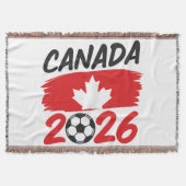 Couverture Canada 2026 Soccer Fan Design with Maple Leaf (Devant)